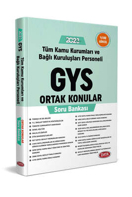 Data Yayınları 2023 GYS Türkiye Kamu Kurumları ve Bağlı Kuruluşları Personeli ve Unvan Değişikliği Ortak Konular Soru Bankası - 1