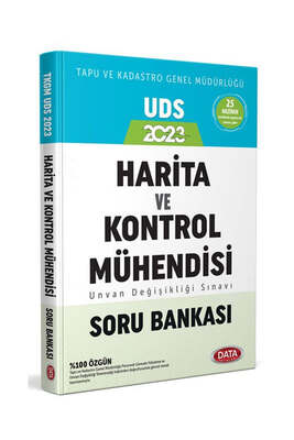 Data Yayınları 2023 UDS Tapu ve Kadastro Genel Müdürlüğü Harita ve Kontrol Mühendisi Unvan Değişikliği Sınavı Soru Bankası - 1
