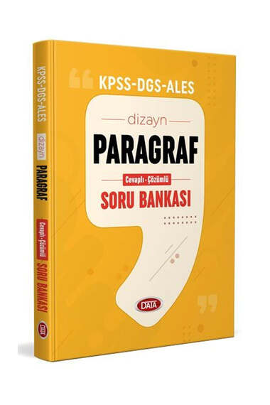 Data Yayınları KPSS DGS ALES Dizayn Paragraf Soru Bankası - 1