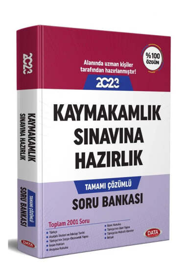 Data Yayınları 2024 Kaymakamlık Sınavlarına Hazırlık Tamamı Çözümlü Soru Bankası - 1