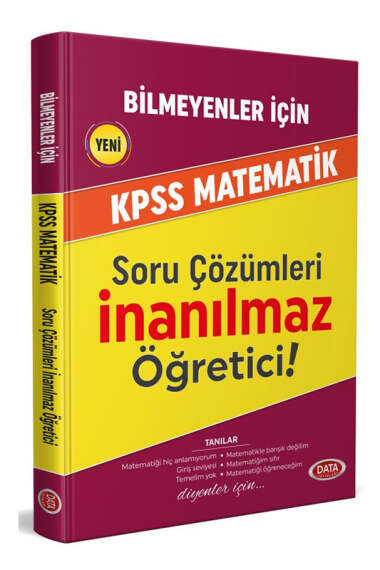 Data Yayınları 2024 KPSS Matematik Soru Çözümleri İnanılmaz Öğretici! (Bilmeyenler İçin) - 1