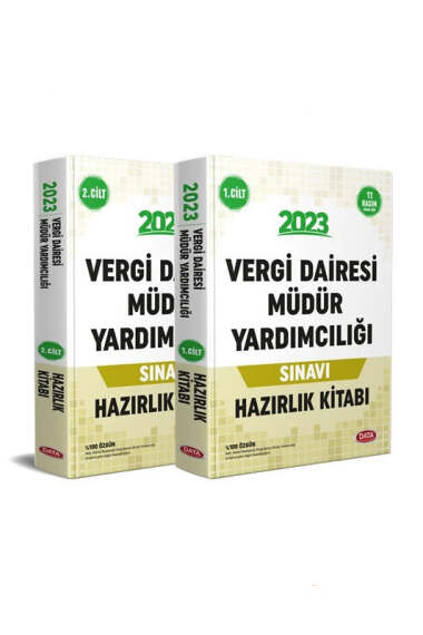 Data Yayınları 2023 Vergi Dairesi Müdür Yardımcılığı Sınavı Hazırlık Kitabı - 1