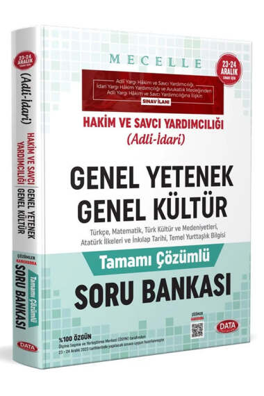 Data Yayınları Mecelle Hakim ve Savcı Yardımcılığı (Adli-İdari) Genel Yetenek - Genel Kültür Soru Bankası - 1