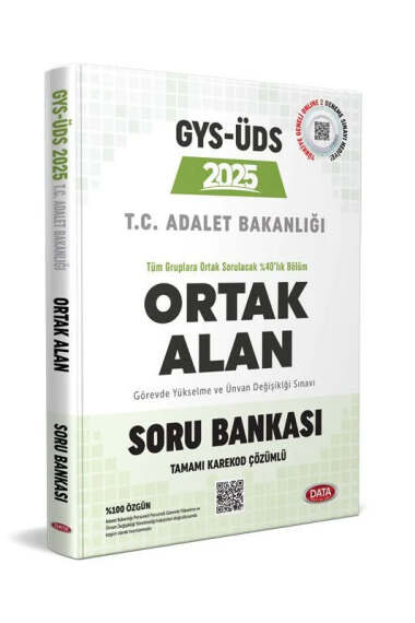 Data Yayınları 2025 GYS Adalet Bakanlığı GYS-ÜDS Ortak Alan Tamamı Çözümlü Soru Bankası - 1