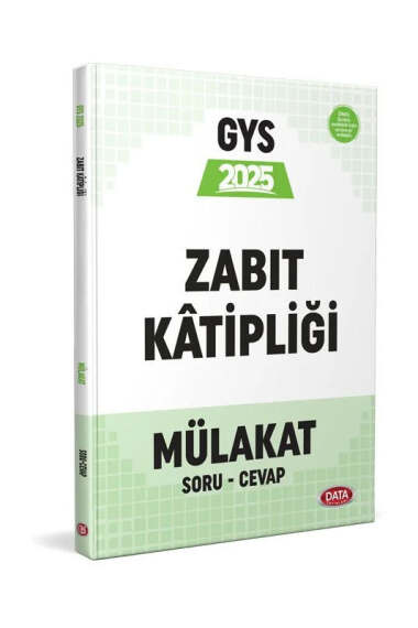 Data Yayınları 2025 GYS Zabıt Katipliği Mülakat Soru-Cevap - 1
