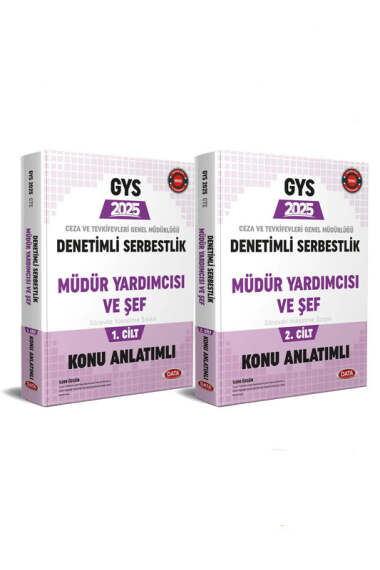 Data Yayınları 2025 GYS Ceza ve Tevkifevleri Denetimli Serbestlik Müdür Yardımcılığı Şeflik Konuı Anlatımı (2 Cilt) - 1