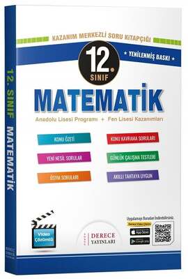 Derece Yayınları 12. Sınıf Matematik Kazanım Merkezli Soru Kitapçığı Seti - 1