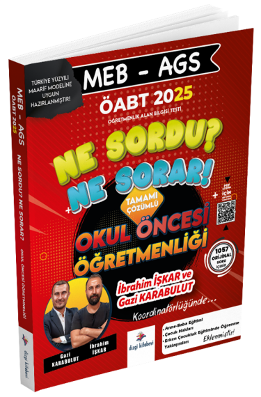 Dizgi Kitap 2025 ÖABT MEB-AGS Okul Öncesi Öğretmenliği Ne Sordu Ne Sorar Soru Bankası Çözümlü - İbrahim İşkar, Gazi Karabulut Dizgi Kitap Yayınları - 1