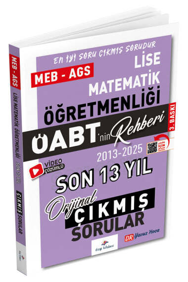 Dizgi Kitap 2026 ÖABT MEB-AGS nin Rehberi Lise Matematik Öğretmenliği Çıkmış Sorular Son 13 Yıl Çözümlü - 1