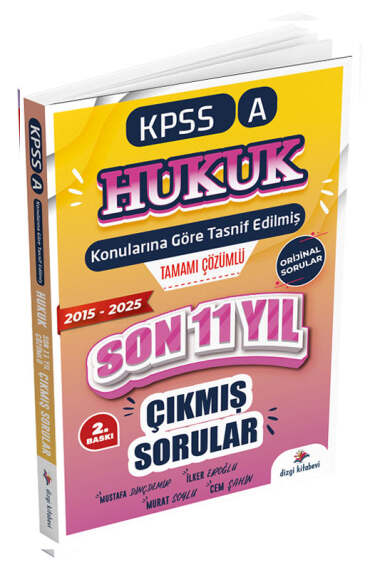 Dizgi Kitap 2026 KPSS A Grubu Hukuk Orijinal Çıkmış Sorular Son 11 Yıl Çözümlü - 1