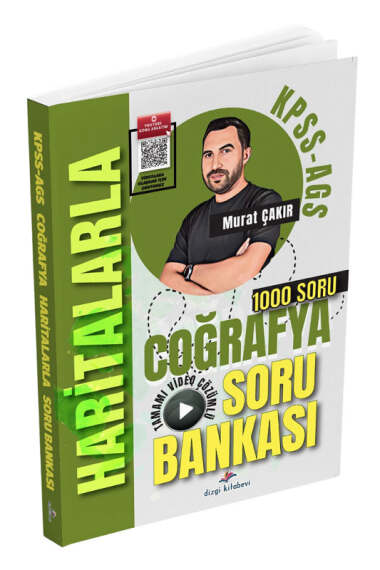 Dizgi Kitap 2026 KPSS MEB-AGS Haritalarla Coğrafya Soru Bankası Çözümlü Murat Çakır - 1