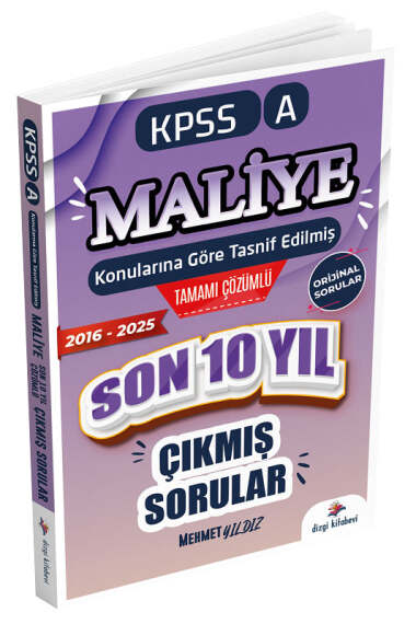 Dizgi Kitap 2026 KPSS A Grubu Maliye Çıkmış Sorular Son 10 Yıl Konularına Göre Çözümlü - 1