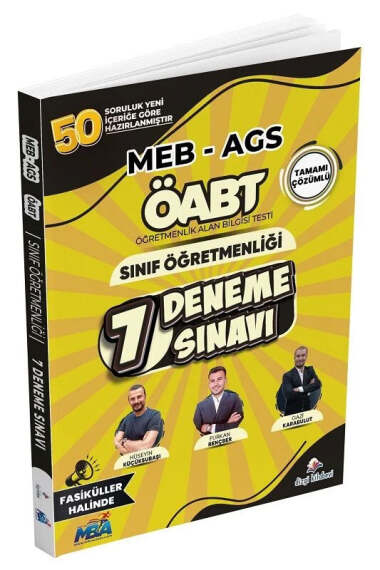 Dizgi Kitap ÖABT MEB-AGS Sınıf Öğretmenliği 7 Deneme Fasikül Çözümlü - 1