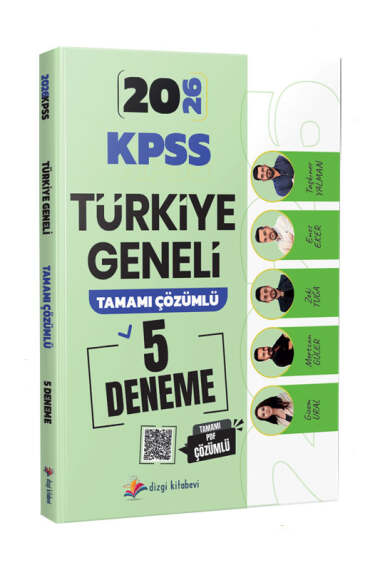 Dizgi Kitap 2026 KPSS Türkiye Geneli Tamamı PDF Çözümlü 5 Deneme Sınavı - 1