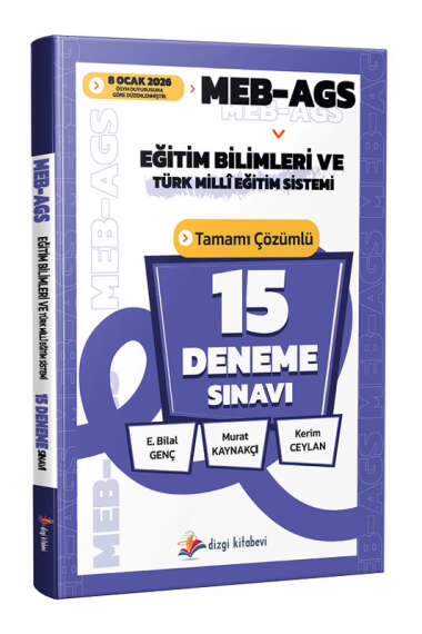 Dizgi Kitap MEB-AGS Eğitim Bilimleri ve Türk Milli Eğitim Sistemi 15 Deneme Çözümlü - 1
