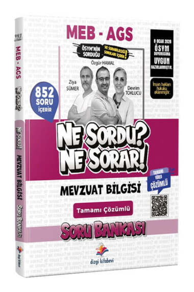 Dizgi Kitap 2026 MEB AGS Mevzuat Bilgisi Ne Sordu Ne Sorar Tamamı Video Çözümlü Soru Bankası - 1