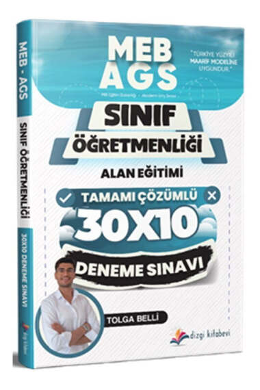 Dizgi Kitap 2026 MEB AGS ÖABT Sınıf Öğretmenliği Alan Eğitimi Tamamı Çözümlü 10 Deneme Sınavı - 1