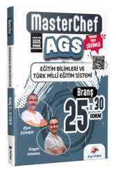 Dizgi Kitap MasterChef MEB AGS Eğitim Bilimleri ve Türk Milli Eğitim Sistemi 25 Branş Deneme - Dizgi Kitap Yayınları