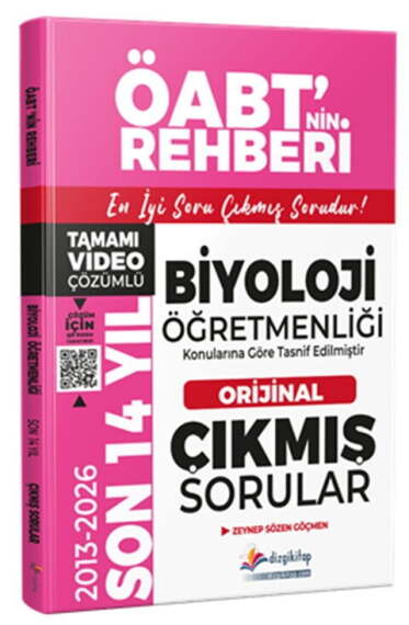 Dizgi Kitap 2027 MEB AGS ÖABT Biyoloji Öğretmenliği Son 14 Yıl Orijinal Video Çözümlü Çıkmış Sorular - 1
