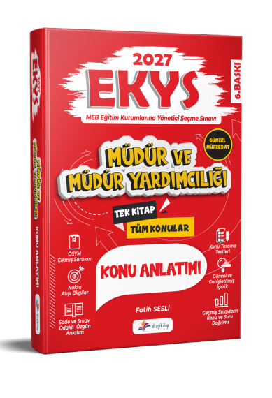 Dizgi Kitap 2027 MEB EKYS Müdür ve Müdür Yardımcılığı Konu Anlatımı 6. Baskı Fatih Sesli - 1