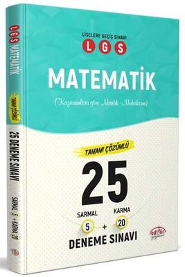 ​Editör Yayınları LGS Matematik Çözümlü 25 Deneme Sınavı - 1