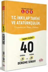 Editör Yayınevi - ​Editör Yayınları LGS T.C. İnkılap Tarihi ve Atatürkçülük Çözümlü 40 Deneme Sınavı