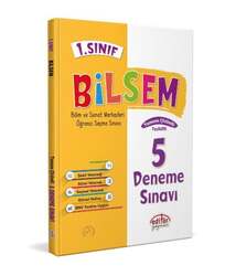 Editör Yayınevi - Editör Yayınevi 1.Sınıf Bilsem Tamamı Çözümlü 5 Fasikül Deneme Sınavı