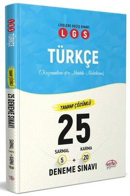 ​Editör Yayınları LGS Türkçe Tamamı Çözümlü 25 Deneme Sınavı - 1