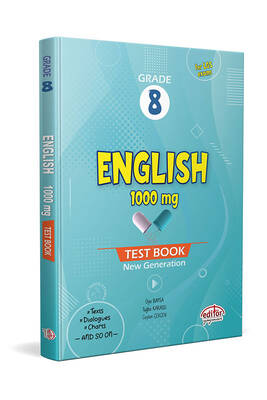 Editör Yayınları Grade 8 English 1000 MG Test Book - 1