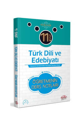 Editör Yayınevi 11. Sınıf Türk Dili ve Edebiyatı Öğretmenin Ders Notları - 1