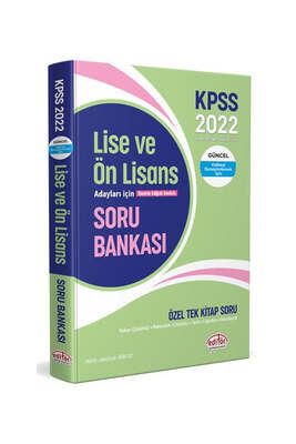 Editör Yayınevi KPSS Lise ve Ön Lisans Adayları İçin Özel Tek Kitap Soru Bankası - 1