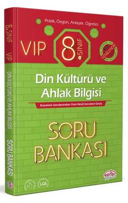 Editör Yayınları 8. Sınıf VIP Din Kültürü ve Ahlak Bilgisi Soru Bankası - 1
