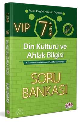 Editör Yayınları 7. Sınıf VIP Din Kültürü ve Ahlak Bilgisi Soru Bankası - 1
