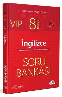 Editör Yayınları 8. Sınıf VIP İngilizce Soru Bankası - 1