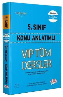 Editör Yayınları 5. Sınıf VIP Tüm Dersler Konu Anlatımı Mavi Kitap - 1