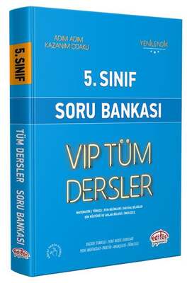 Editör Yayınları 5. Sınıf VIP Tüm Dersler Soru Bankası Mavi Kitap - 1
