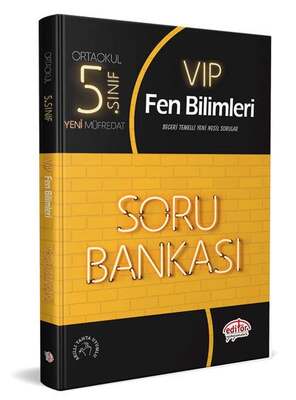 Editör Yayınları 5. Sınıf VIP Fen Bilimleri Soru Bankası - 1