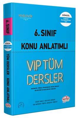 Editör Yayınları 6. Sınıf VIP Tüm Dersler Konu Anlatımlı Mavi Kitap - 1
