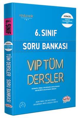 Editör Yayınları 6. Sınıf VIP Tüm Dersler Soru Bankası Mavi Kitap - 1