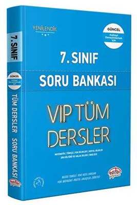 Editör Yayınevi 7. Sınıf VİP Tüm Dersler Soru Bankası - 1