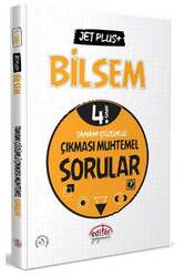 Editör Yayınevi - Editör Yayınları 4. Sınıf BİLSEM Hazırlık Jet Plus Çıkması Muhtemel Sorular Çözümlü