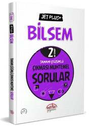 Editör Yayınevi - Editör Yayınları 2. Sınıf Bilsem Jet Plus Tamamı Çözümlü Çıkması Muhtemel Sorular