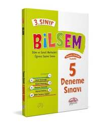 Editör Yayınevi - Editör Yayınevi 3. Sınıf BİLSEM Tamamı Çözümlü 5 Fasikül Deneme Sınavı