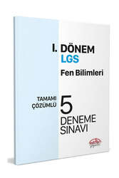 Editör Yayınevi - Editör Yayınları LGS 1.Dönem Fen Bilimleri Tamamı Çözümlü 5 Deneme