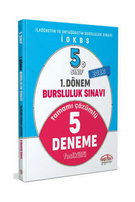 Editör Yayınevi 5. Sınıf 1. Dönem Bursluluk Sınavı Tamamı Çözümlü 5 Deneme Sınavı - 1