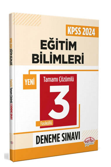 Editör Yayınları 2024 KPSS Eğitim Bilimleri Tamamı Çözümlü 3 Deneme Sınavı - 1