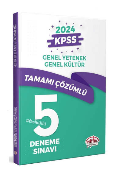Editör Yayınları 2024 KPSS GK-GY Tamamı Çözümlü 5 Deneme sınavı - 1