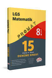 Editör Yayınevi - Editör Yayınevi 8. Sınıf Promat LGS Matematik 15 Deneme Sınavı