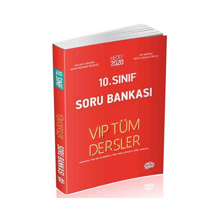 Editör Yayınları 10. Sınıf Tüm Dersler Soru Bankası Kırmızı Kitap