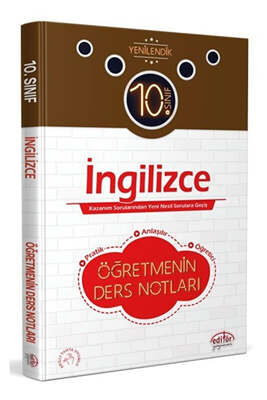 Editör Yayınevi 10. Sınıf İngilizce Öğretmenin Ders Notları - 1